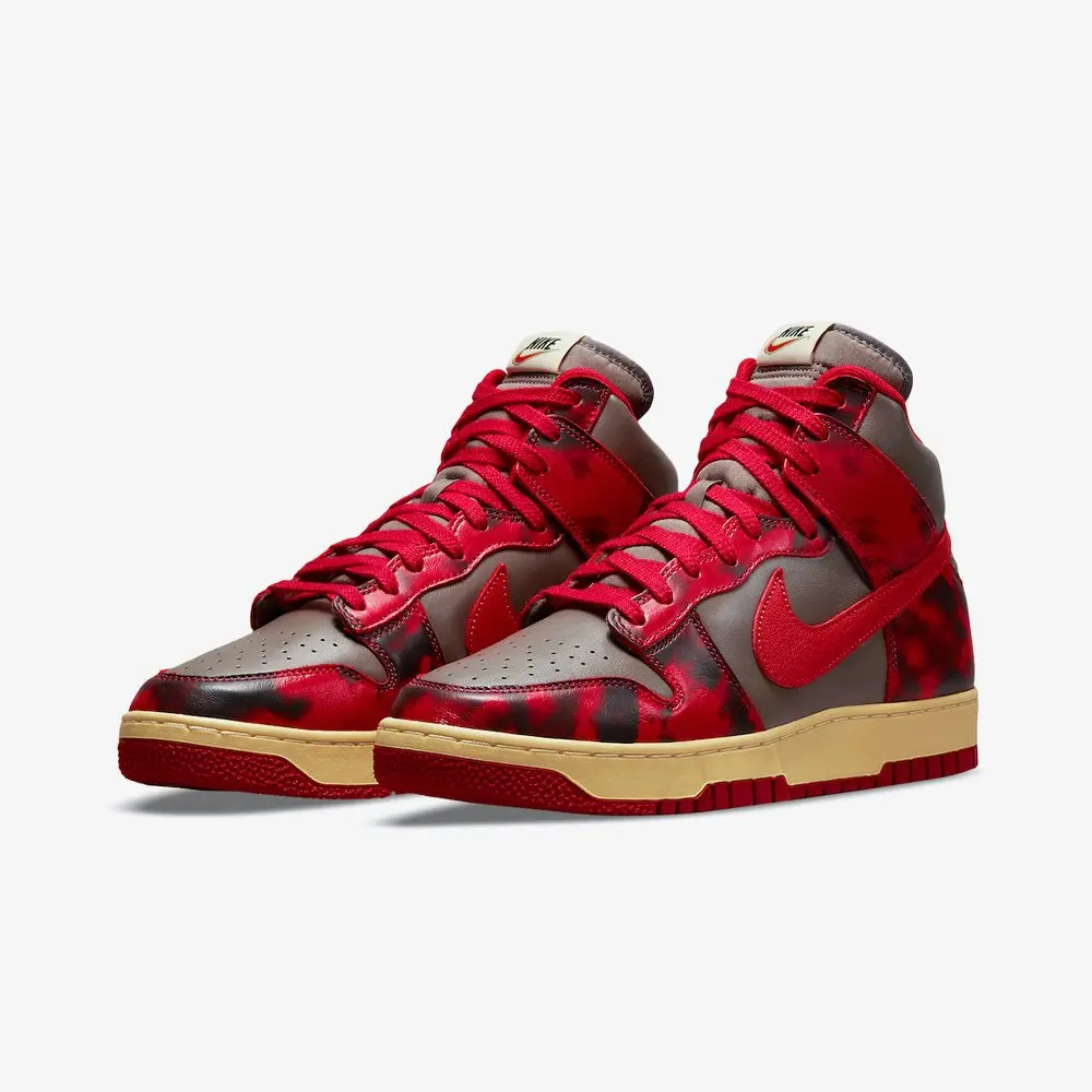 Оригинальные мужские и женские кроссовки Nike Dunk High 1985 красная кислотная стирка