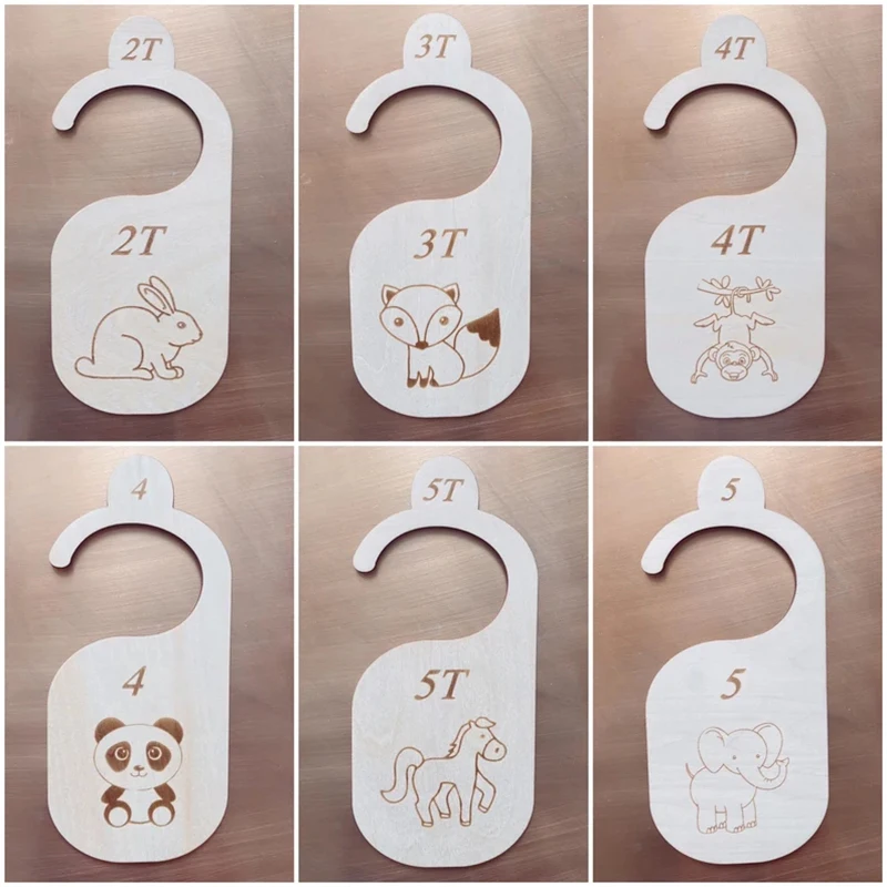 

Baby and Toddler Eco-Friendly Wood Clothes Dividers Newborn Nursery Closet Clothes Organizers