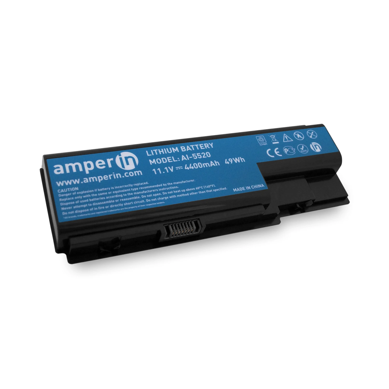 Аккумуляторная батарея (аккумулятор) Amperin AI-5520 для ноутбука Acer Aspire 5520 11.1V 4400mah