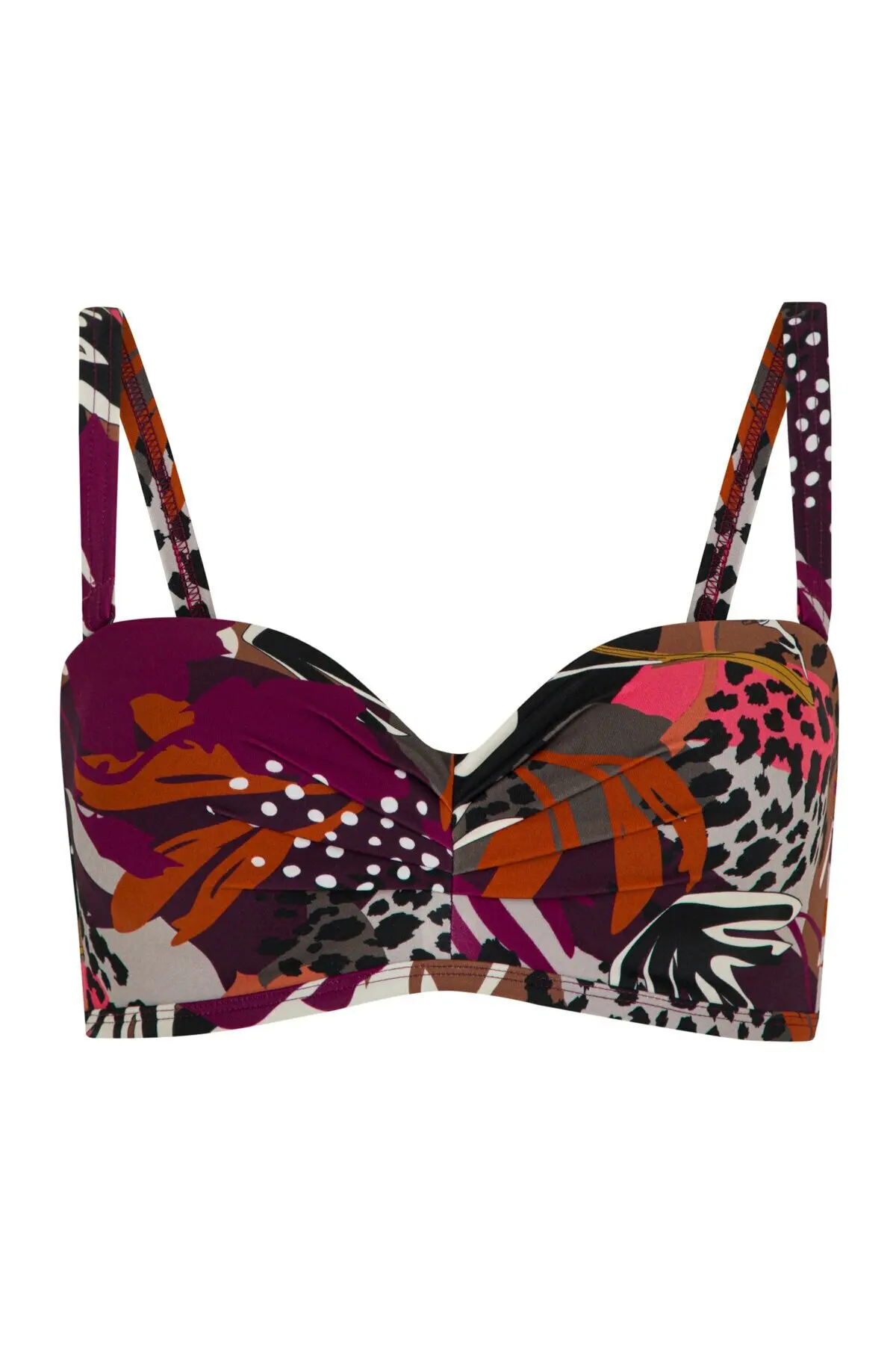 LOOK FOR YOUR WONDERFUL NIGHTS WITH ITS STUNNING Women's Multicolored Chaotic Lotus Bikini Top FREE  SHIPPING
