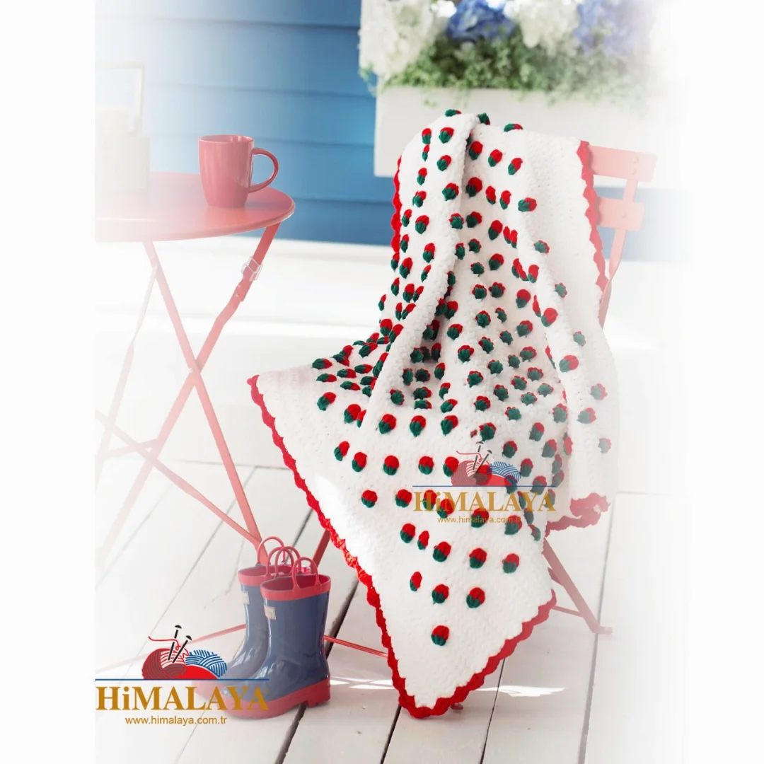 Детская бархатная пряжа 8*100 г (800 г) с дельфином из гималайской глины