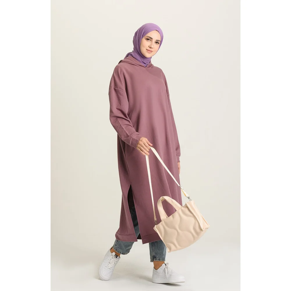 Plus Size Hooded Sport Tunic With Pocket Long Sleeve Trend Fast Delivery abaya muslim dress women kaftan open abaya long dress a