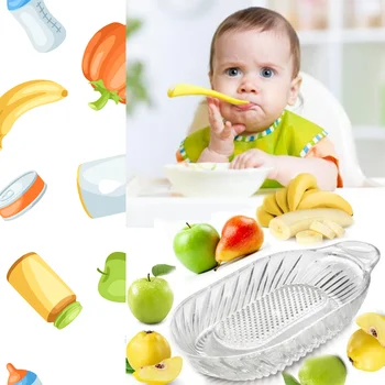 Glass Grater For 4 Monts And Above Baby Make a Pratic Fruit Puree Quick Healthy Food Cereal Vitamins