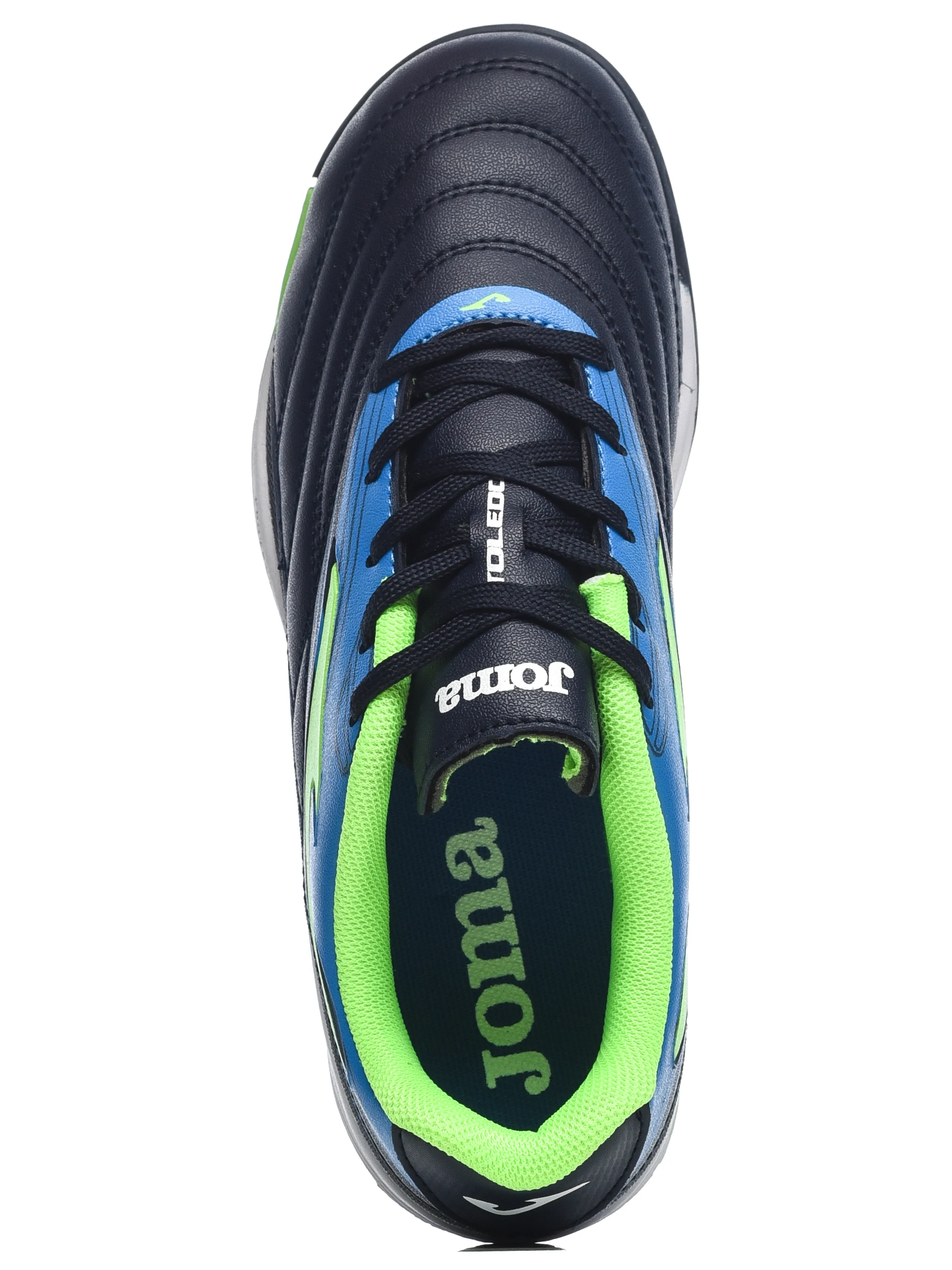 Joma. Futsal shoes Toledo dark blue Lightweight Durable Equipment High Quality Sport Mini Football Artificial Cleats Double Sole Grass Lawn Comfort