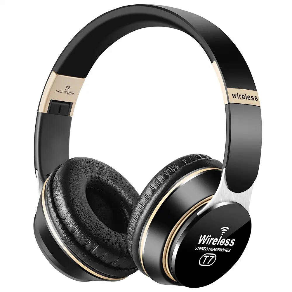 

10pcs T7 Bluetooth Headphones Wireless Headphone 3D Stereo Support TF Card 3.5mm With Foldable For Cell Phone Gamer Earphone