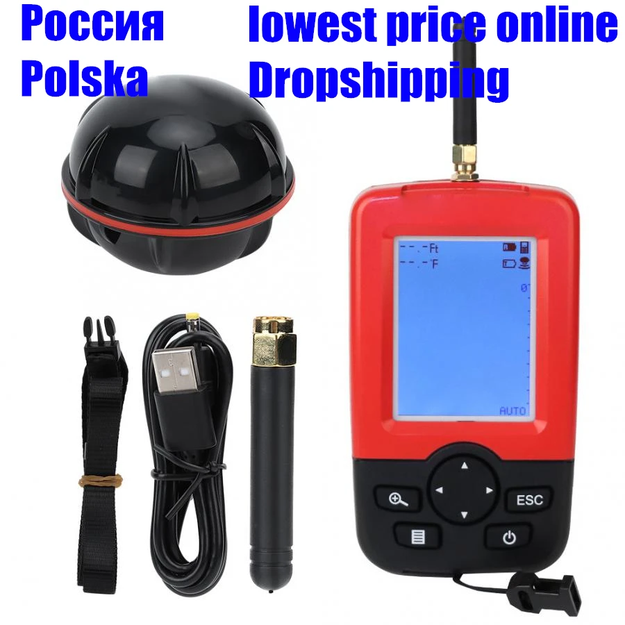 Умный Портативный глубинный рыболокатор с 100 м беспроводным гидролокатором