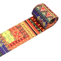 2jacquard ribbon orange ribbons webbing belts polyester ethnic geometric pattern webbing knapsack strapping bag crafts for bag