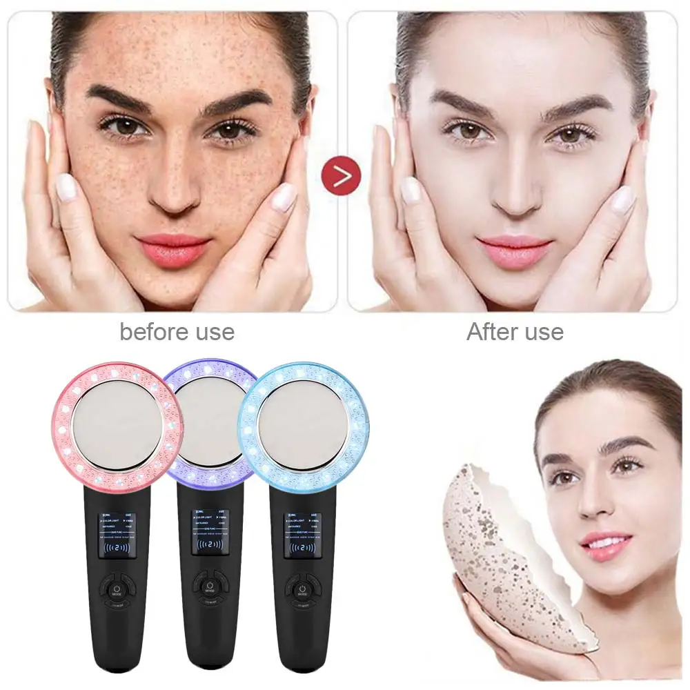 Goedkoop 6 In 1 Body Afslanken Massager Led Light Ems Infrarood Ultrasone Body Massager Apparaat Vet Brander Cavitatie Gezicht Schoonheid Massager