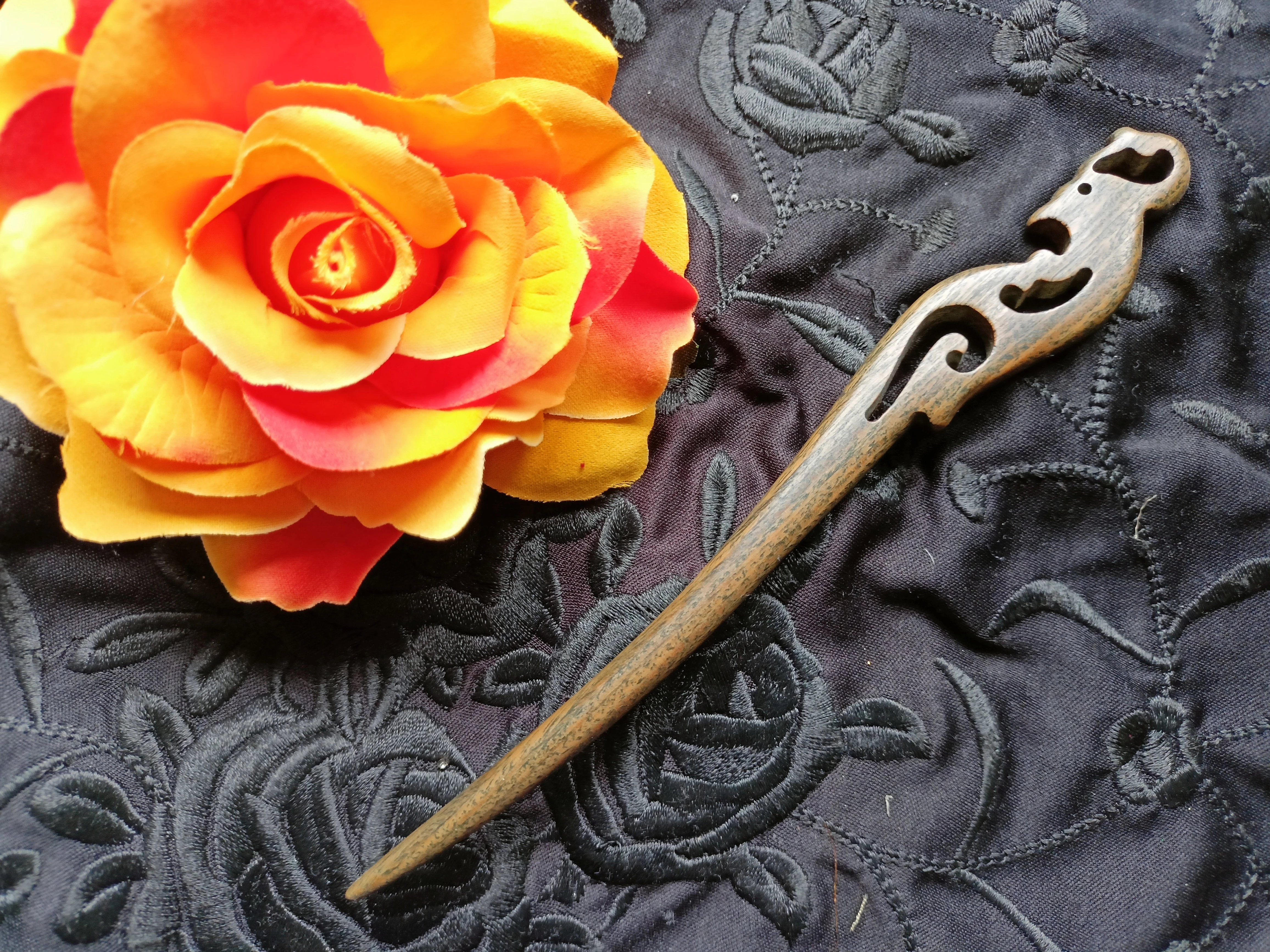 Деревянные длинные шпильки для волос оливкового цвета | Красота и здоровье