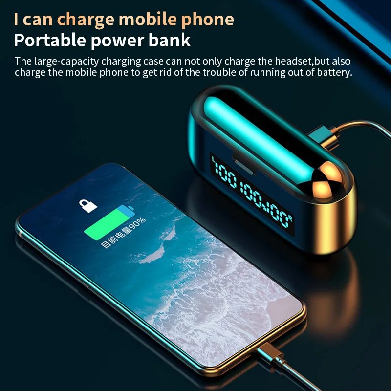 Беспроводные Bluetooth-наушники TWS спортивные игровые беспроводные наушники True IPX7 Hi-Fi