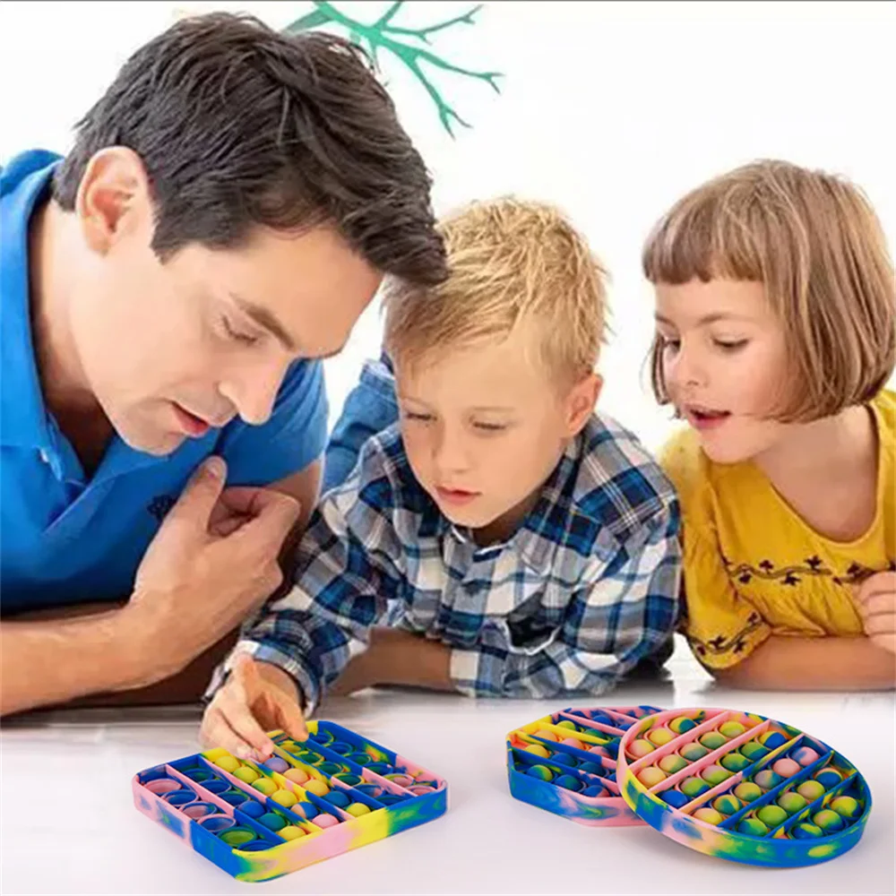 

Hot Fidget Reliver Stress Toys Game Adults Kids Rainbow Push Bubble Antistress Toys Simple Dimple Children Sensory Brinquedos
