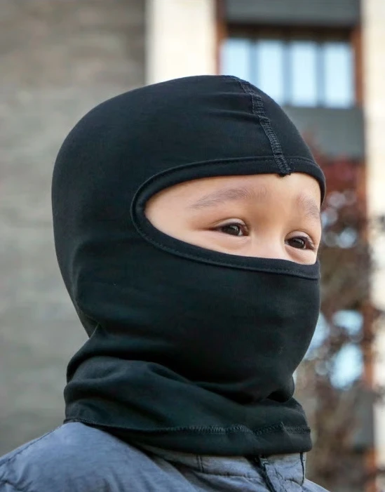 Подшлемник детский MotoLike Хлопок/Эластан черный