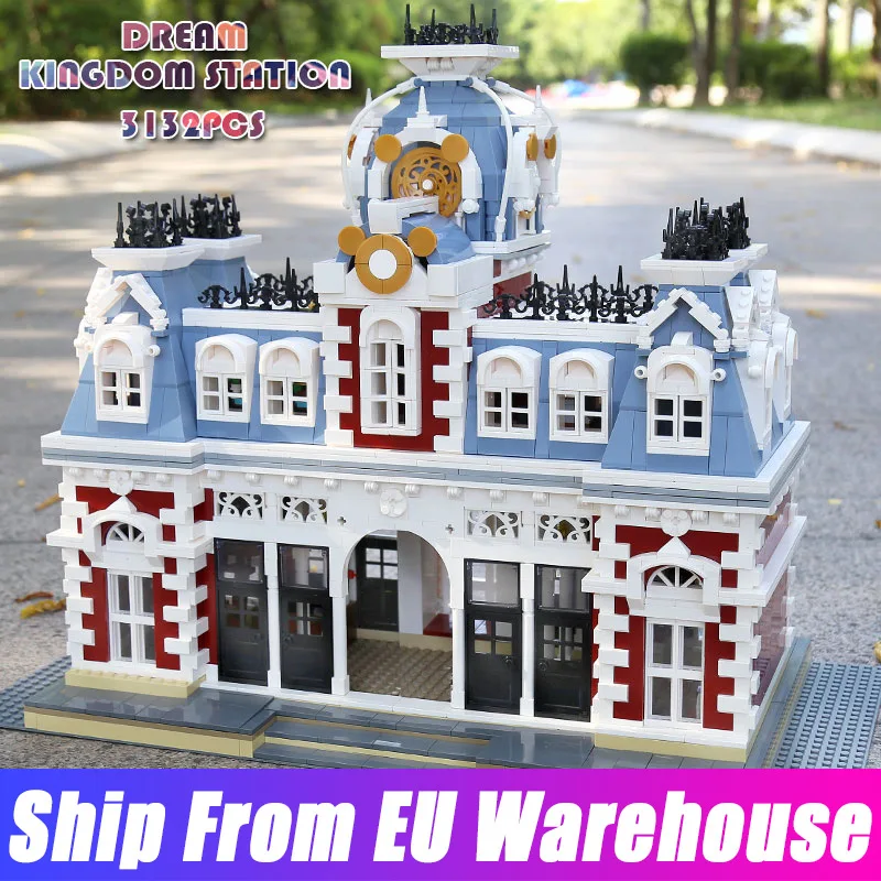 

Строительные блоки Mold King 11004 MOC уличный вид, конструктор The Station of The Creamland, модель, сборные блоки, детские игрушки «сделай сам», рождественские ...