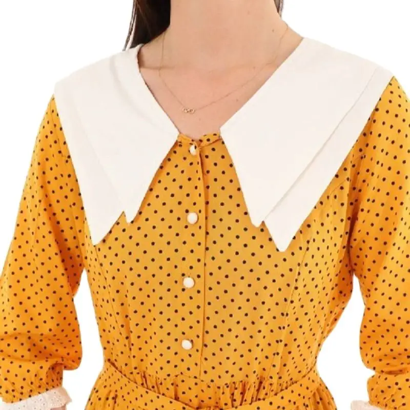

Dress summer women's dress 2021 traf collar detailed viscose Muslim Fashion Made in Turkey