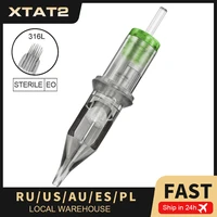xtat2 professional cartridge tattoo needles 0 35mm permanent eyebrow lip makeup needle for tattoo machine 357911131415rs