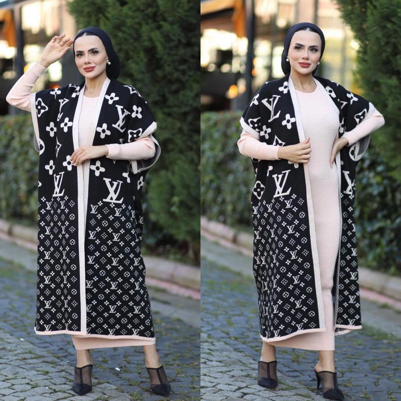 

2 Piece Abaya Fashion Traditional, Cultural, Best price ,Maxi Dress and Cardigan Double Suit Turkey