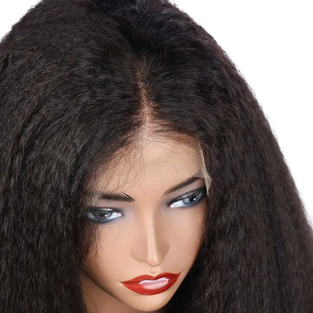 

Baicheng Yaki Straight T Part Lace Wig Daily Life 13*4*1 Brazilain Remy Human Hair Pre Plucked With Baby Hair For Black Women