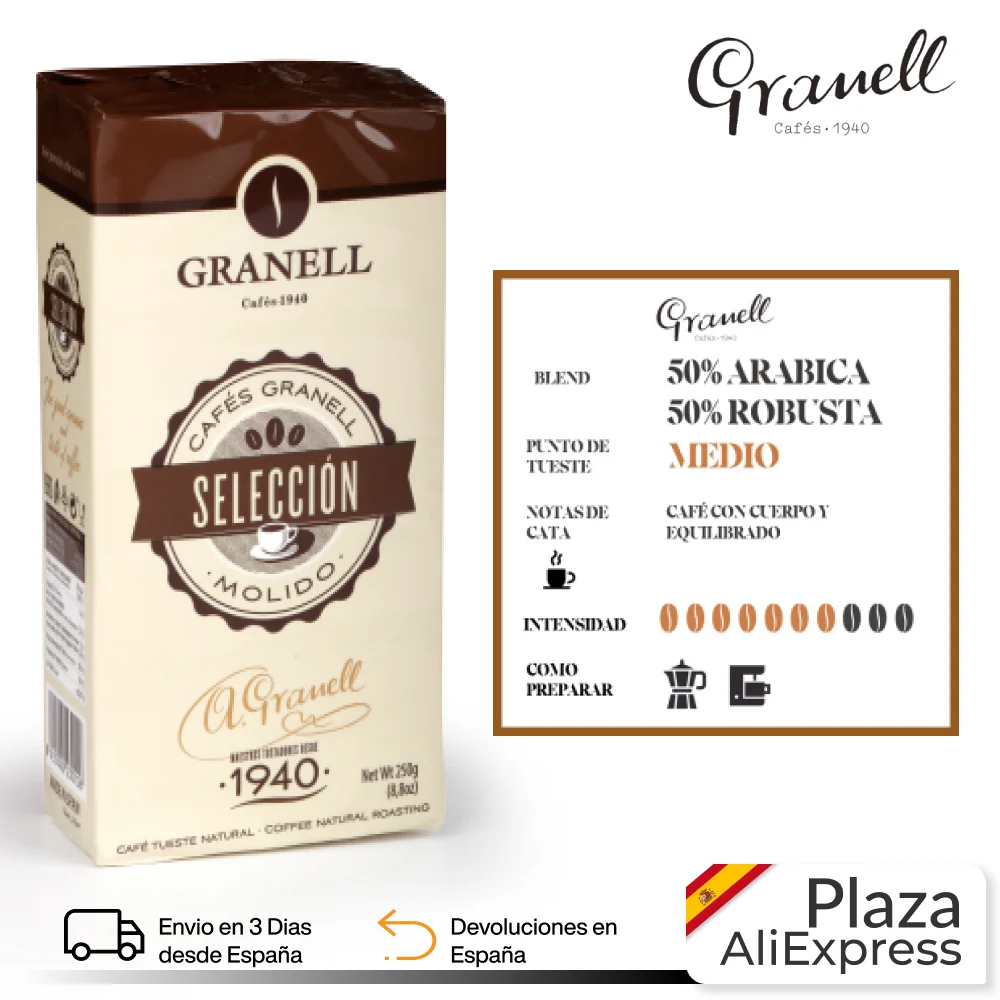 Смесь для ежедневного отбора кофе Granell смесь растворимого 50% Arabica крепкая