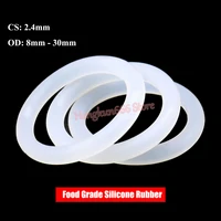 cs 2 4mm food grade silicone rubber o ring od 8mm 30mm white vmq sealing washer o ring gaskets waterproof and insulated