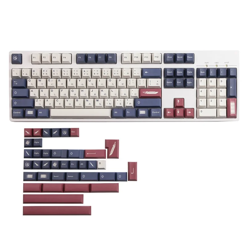 GMK Demon Sword Keycap PBT Cherry Profile Keycaps 142 Keys For dz60/RK61/64/gk61/68/75/84/87/96/980/104/108 Mechanical Keyboard |