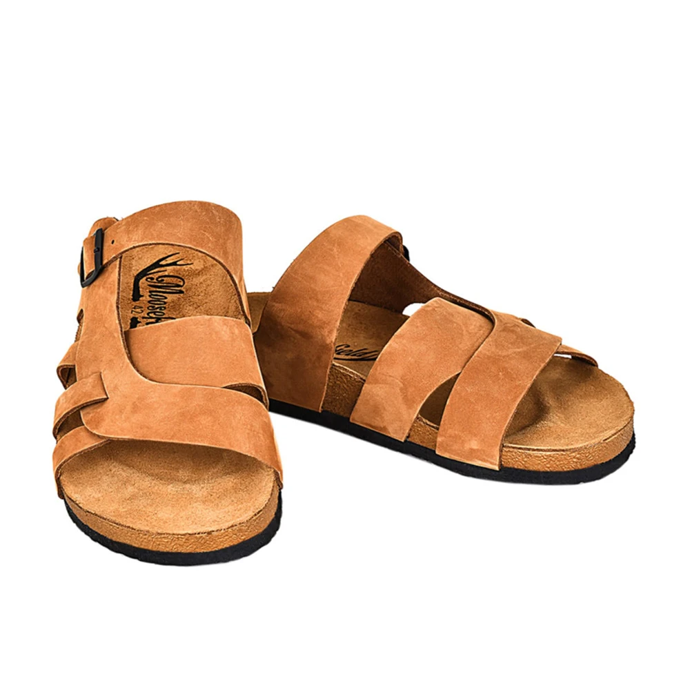 

Summer Sandals Men Leather Classic Roman Sandals 2020 Slipper Outdoor Sneaker Beach Rubber Flip Flops Men Water Trekking Sandals