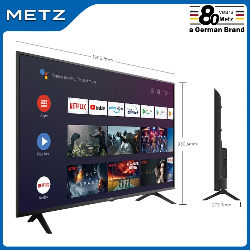 METZ 58MUB6010 58-inch Smart TV ANDROID 9.0 UHD Google Assistant Voice Remote Control 2 years warranty | Электроника