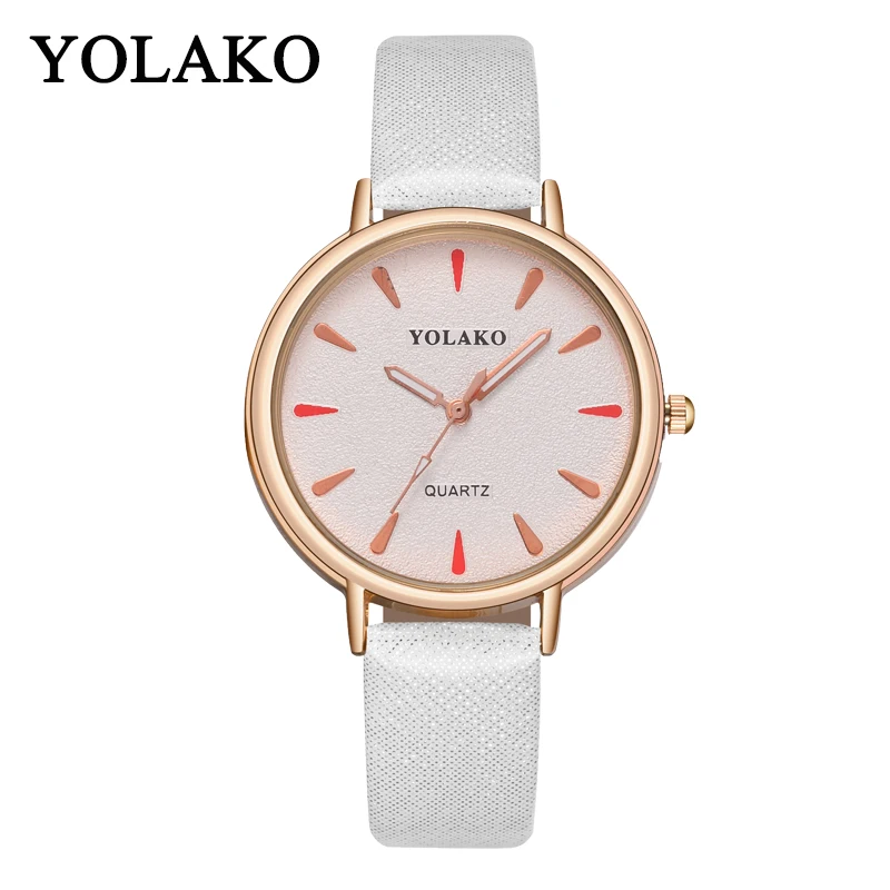 

YOLAKO Women Leather Moving Diamond Watch Luxury Ladies Quartz Wrist Watches Clock Reloj Mujer Relogio Feminino