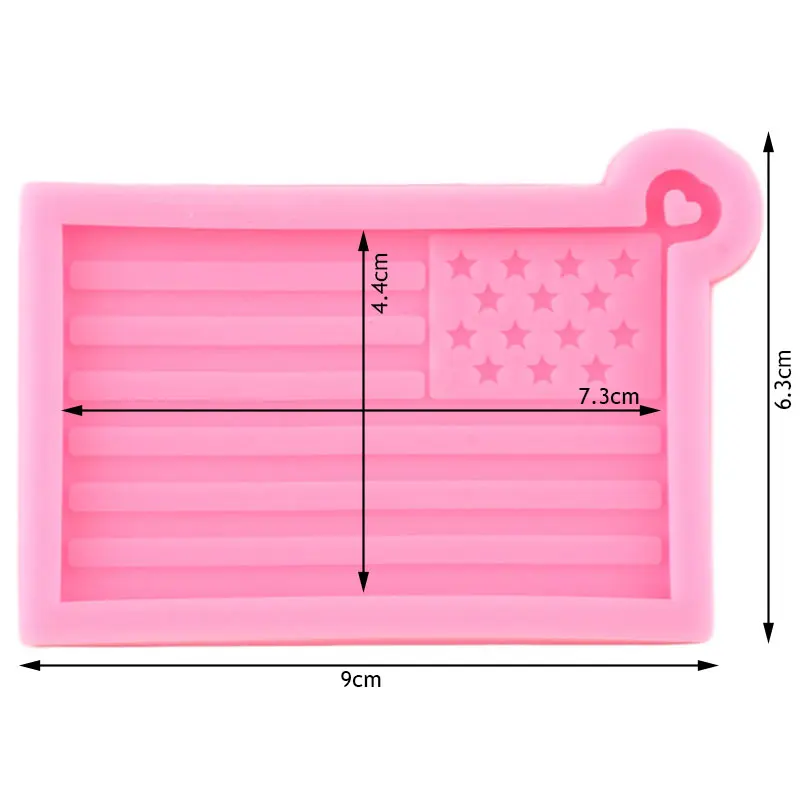 Блестящий американский флаг силиконовая форма брелок формы для эпоксидной смолы