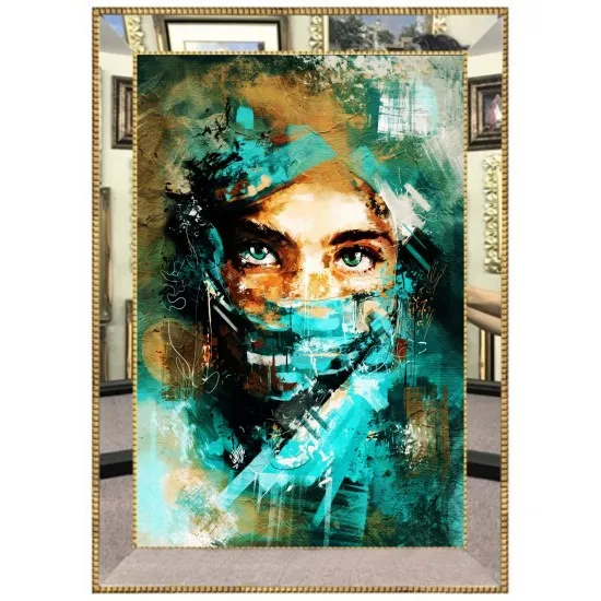 Koop Luxe Spiegel Omlijst Digitale Canvas Schilderij 70*100 Cm