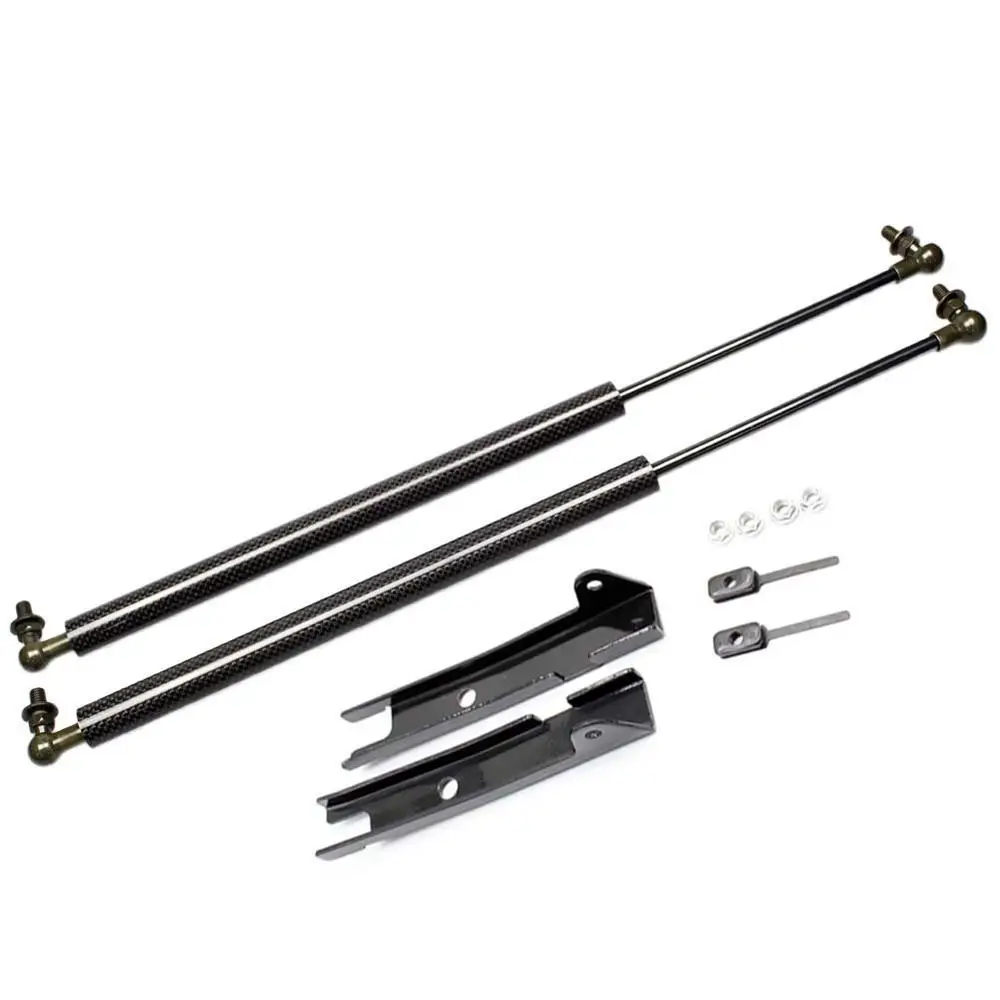 black carbon fiber Для Toyota Hilux SR5- 4x4 аксессуары для пикапов передний капот из углеродного волокна газовые счетчики Лифт Газлифты шок - Цвет: black carbon fiber