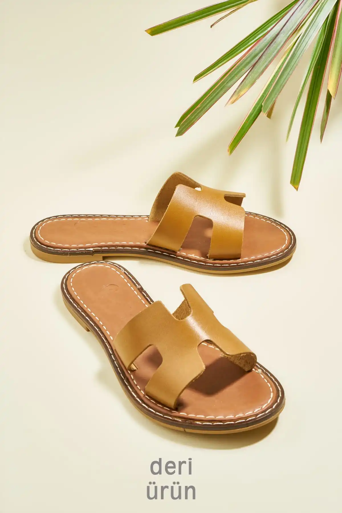 Бемби натуральная кожа светло коричневый женские тапочки H0602809603|Тапочки| |