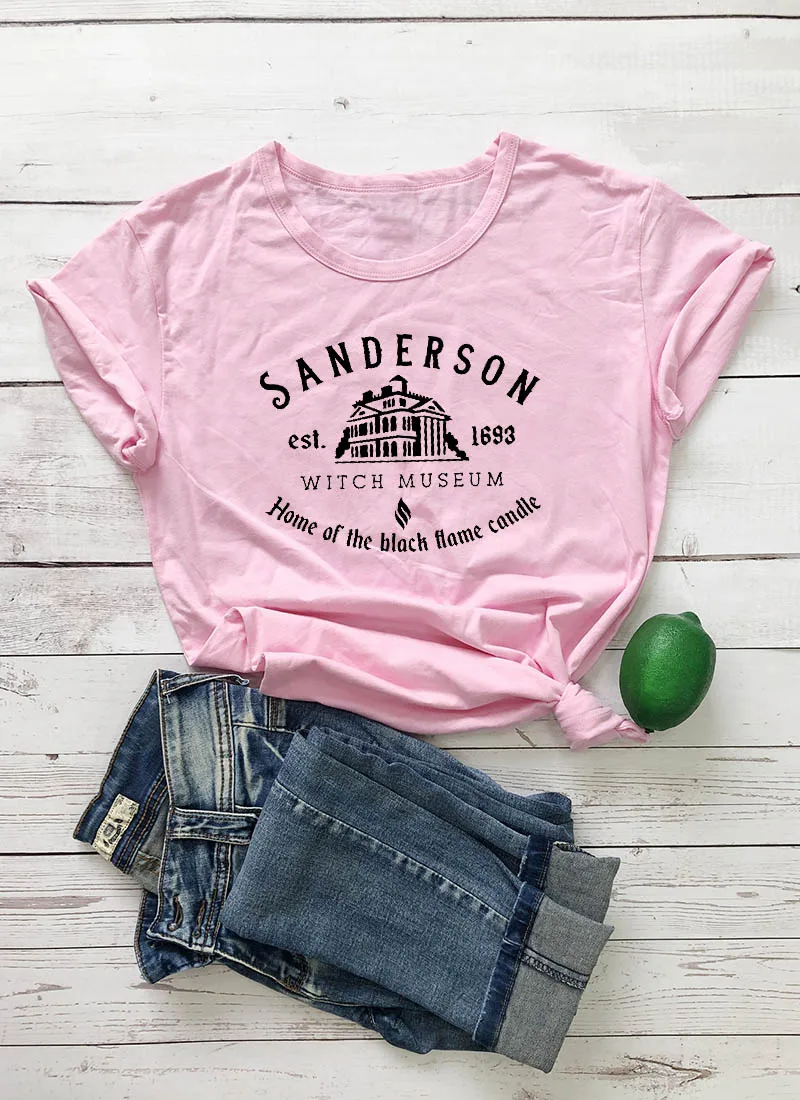 Sanderson/футболка из хлопка с графическим принтом, Новое поступление, унисекс, забавная футболка, Хэллоуин рубашка, футболка
