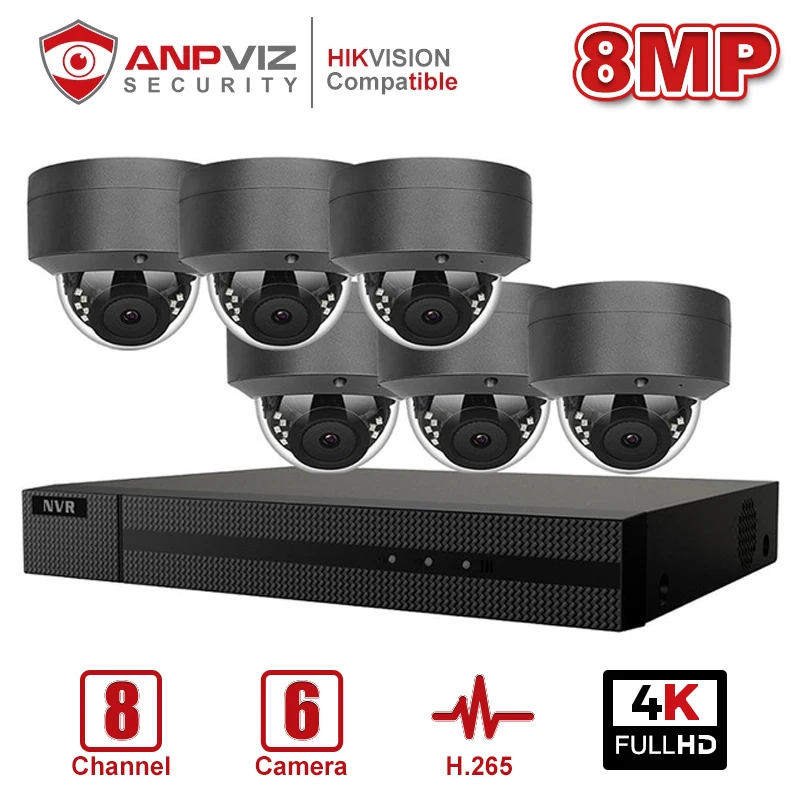 Камера видеонаблюдения Anpviz 8 каналов 4K Мп POE IP | Безопасность и защита