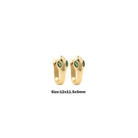lovely gold filled zircon snake pendant pierced stud earrings womens cubic zirconia earrings gift jewelry pendant