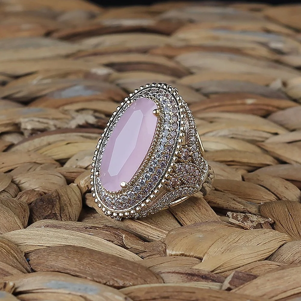 

925 Sterling Silver Turkish Handmade Jewelry Chalcedony Women's Ring All Size