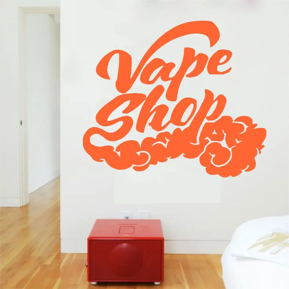 Магазин электронных сигарет с дымом настенные художественные наклейки