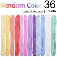 36 pcs embroidery thread floss cross stitch cotton thread sewing skeins craft diy bracelet braided stitching tool