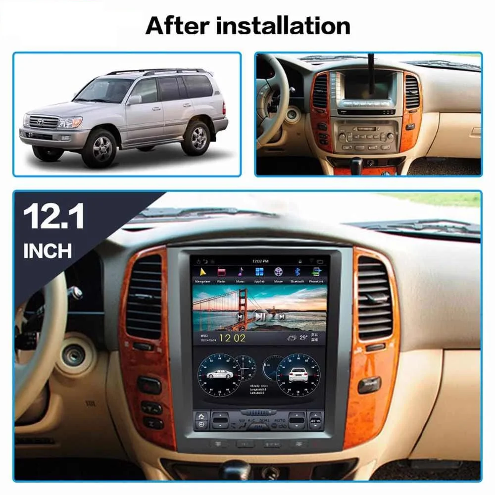 АВТОМАГНИТОЛА TESLA стиль для TOYOTA Land Cruiser 100 2002 2007|Автомагнитолы| |