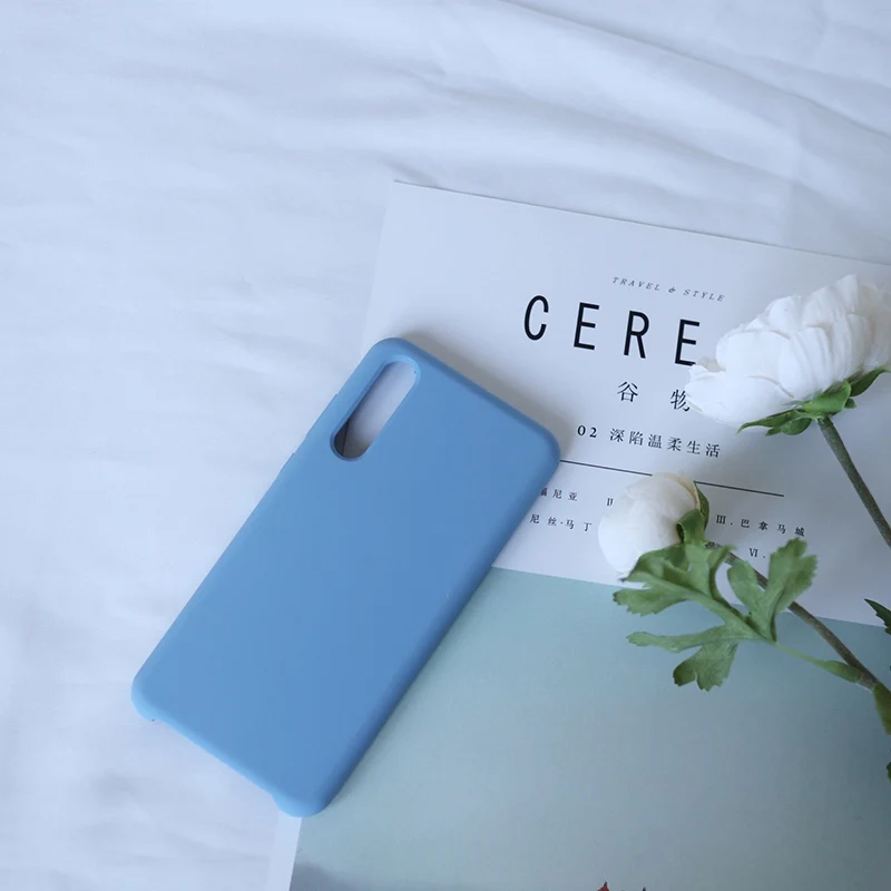 Жидкий силиконовый чехол для мобильного телефона Huawei P20 Pro мягкая задняя защитная