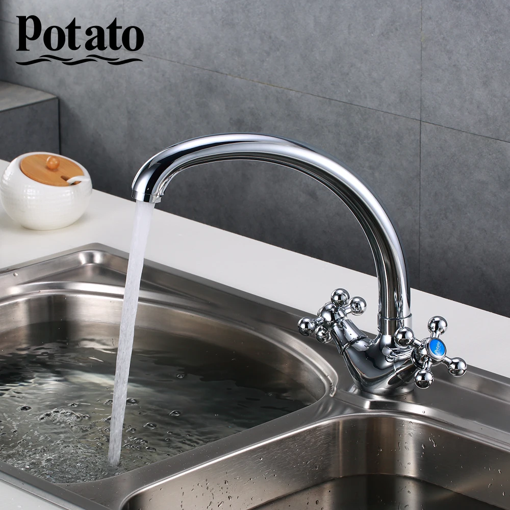 Potato Смеситель для кухни кухонный кран смеситель раковины на бортике