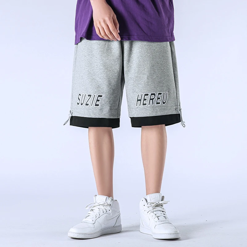 

CINSY Mens Men Pants 2021 Oversized Sweatpants Causal Summer Elastic Waist Japanese Style Suzie Hereu Embroidery Shorts For Men