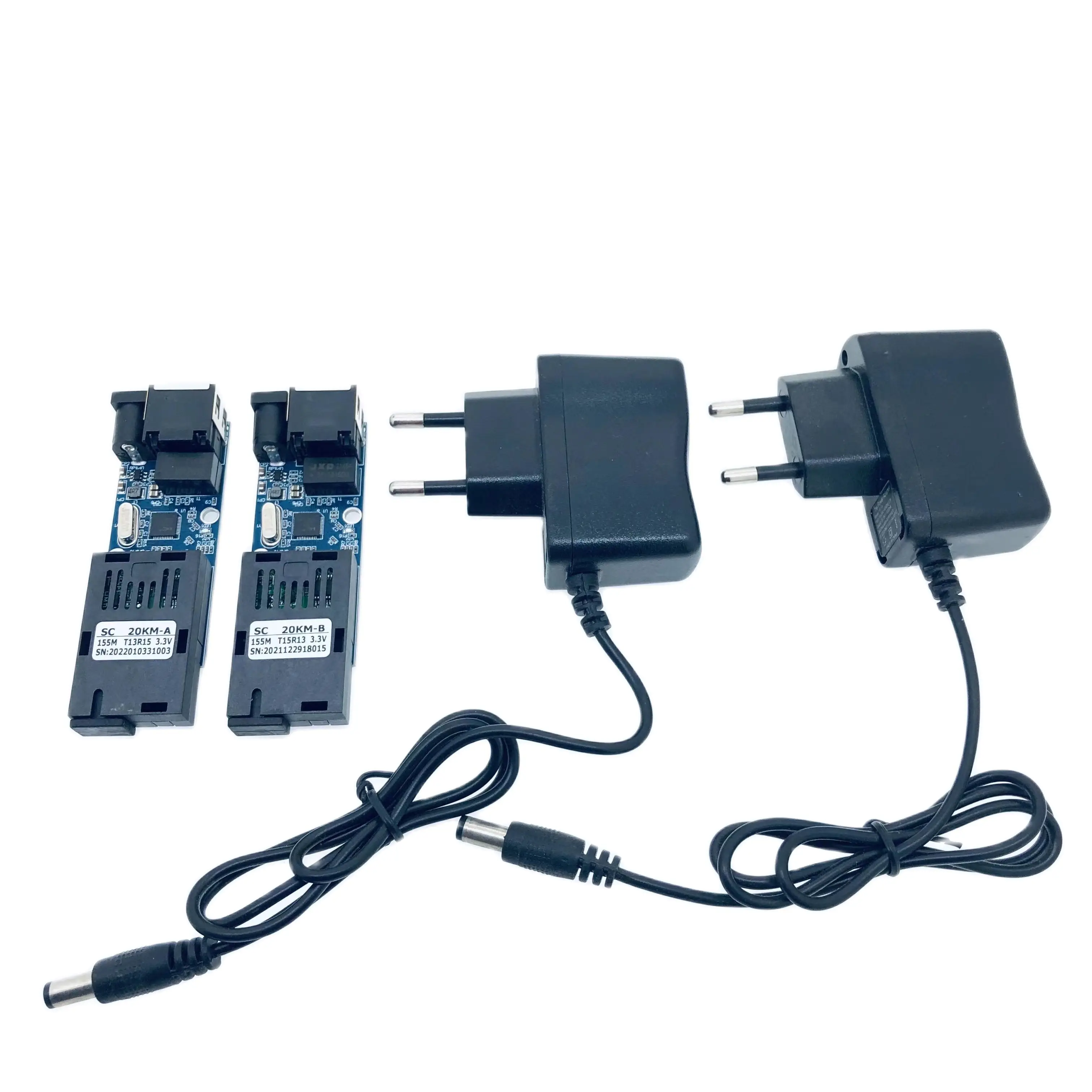 10 пар супермини оптоволоконных медиаконвертеров 10/100 Мбит/сек Плата PCBA Самый маленький 1SC 1RJ45 Эталонный оптический приёмопередатчик порт RX.