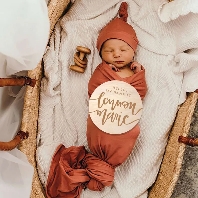 Здравствуйте Меня зовут Лазерная деревянная табличка с именем ребенка