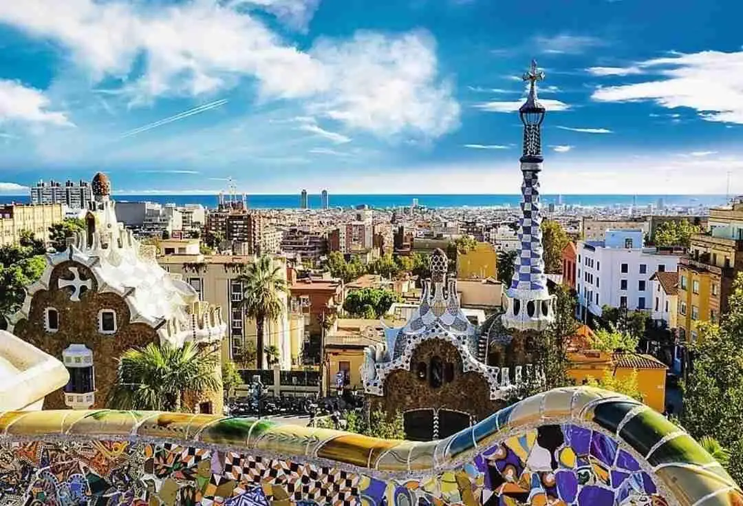 

Trefl Puzzle Parking Güell, Barcelona 1500 Piece Jigsaw Puzzle fun toys gift for Adults Teenagers wall decorations
