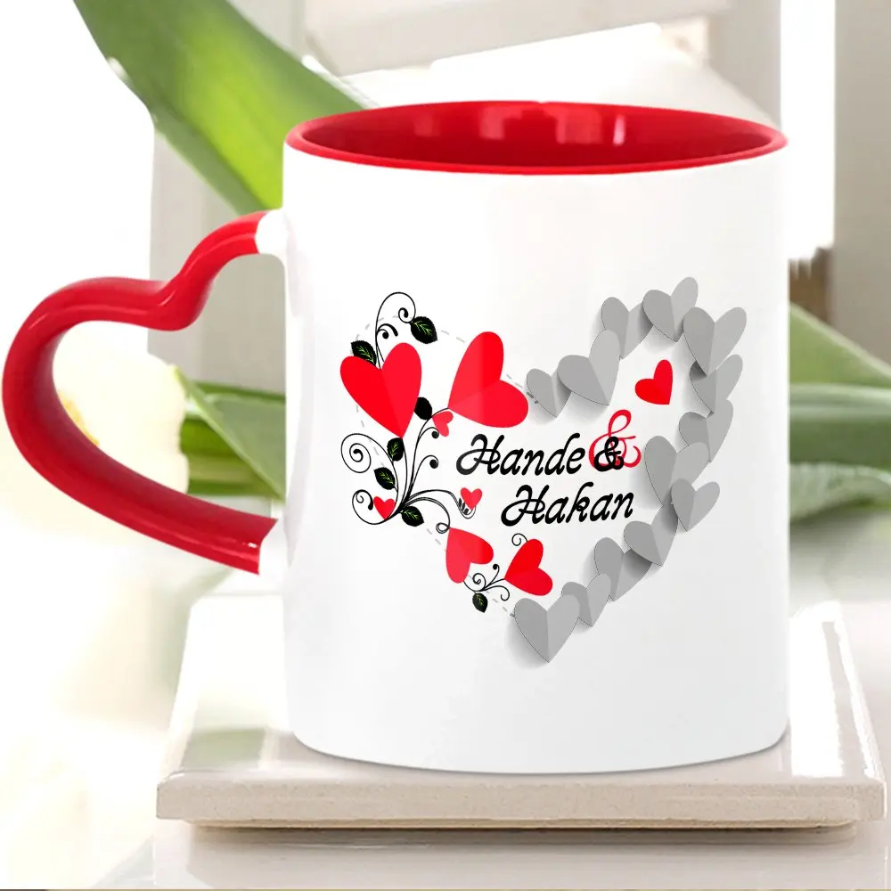 

Personalized Valentine's Day Design Red Heart Mug Cup-27
