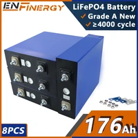 8pcs 3 2v 176ah lifepo4 battery rechargable gradea brand new lithium iron phosphate battery rv solar power system eu us tax free