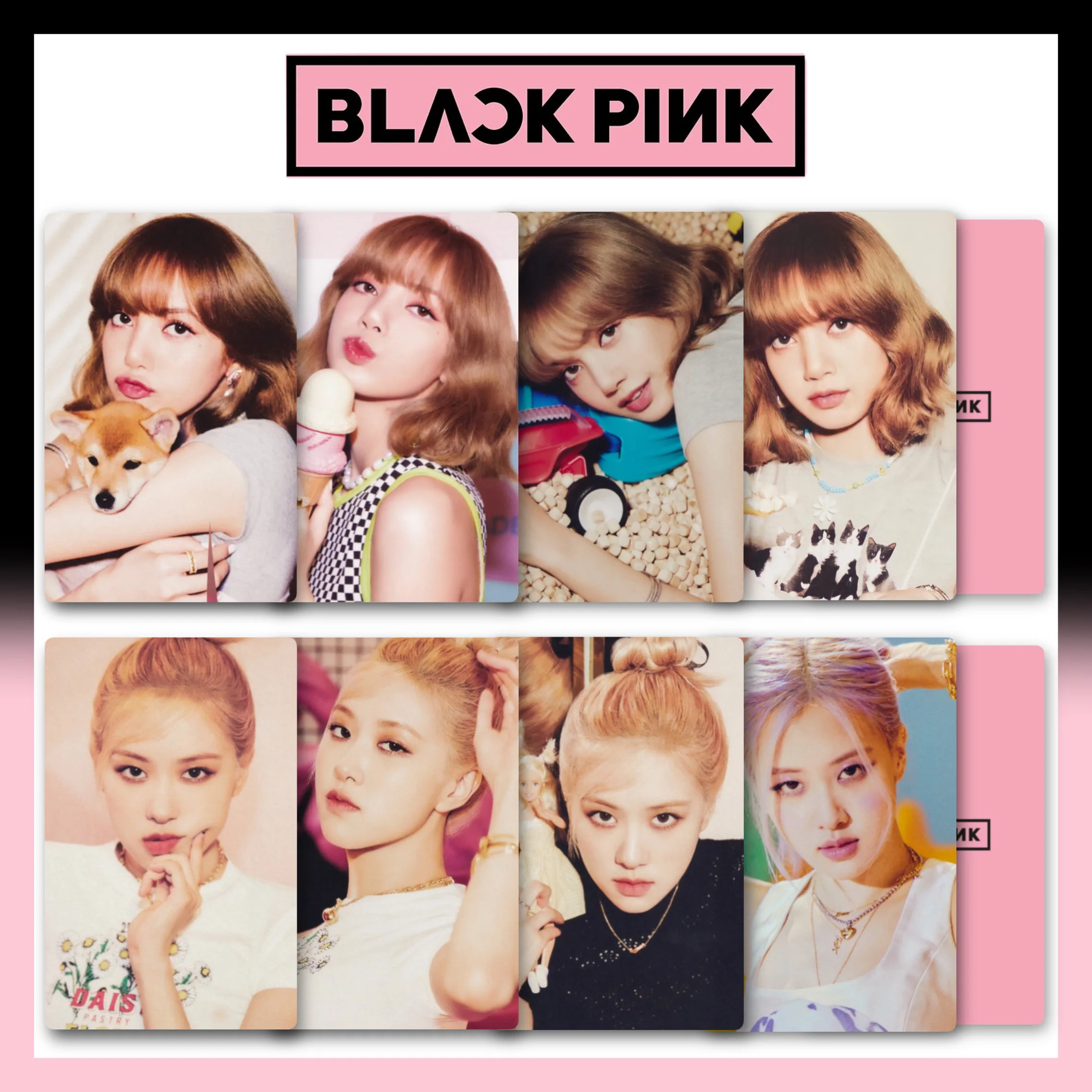 16 pcs/set Kpop BLACKPINK Jenny rosé Jisoo Lisa card bookmark for collection |