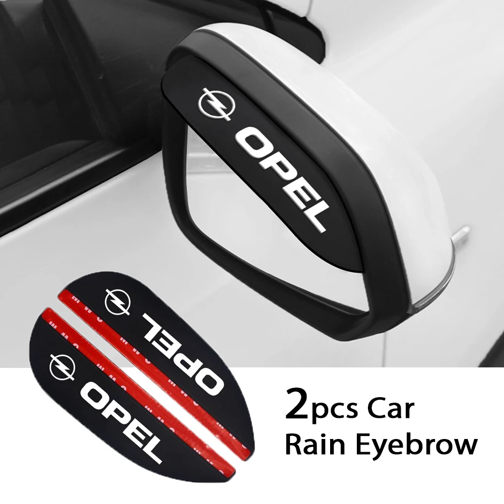 

2Pcs Car Rearview Mirror Rubber Rain Eyebrow Sun Visor Shade Rainproof For OPEL Corsa Insignia Astra Antara Meriva Zafira