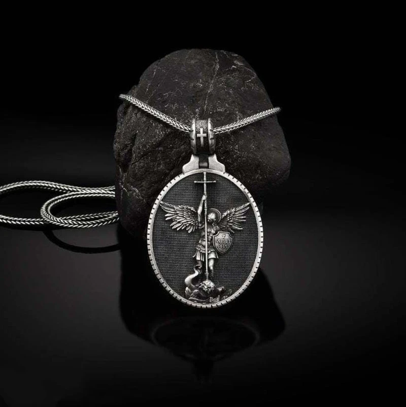 бижутерия люкс качества Винтажное ожерелье с надписью Ангел Майкл Викториу для