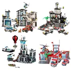 Детский конструктор пожарная станция, совместим с 7945 60141 60130